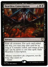 Heartless Conscription 0021 Non Foil Rare Outlaws of Thunder Junction MTG NM