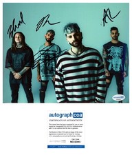 ‘Fame On Fire’ Full Rock Band Signed Autographed 8x10 Photo Bryan Kuznitz ACOA