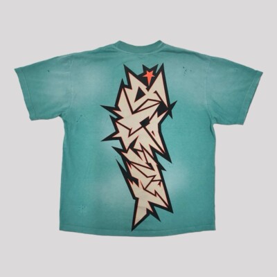 Hellstar Studios (UNRELEASED) Sample Crack Print Tee - Green Hellstar Studios (UNRELEASED) Sample Crack Print Tee - Green