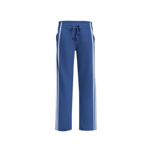 1-Piece Women's Ultra-Soft Relaxed Fit Open Bottom Cozy Striped Sweatpants - Picture 16 of 20
