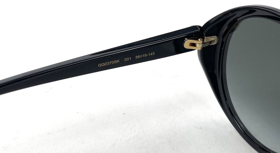 AUTHENTIC Gucci GG0370SK 001 Oval Black Gray Gradient  display picture 2