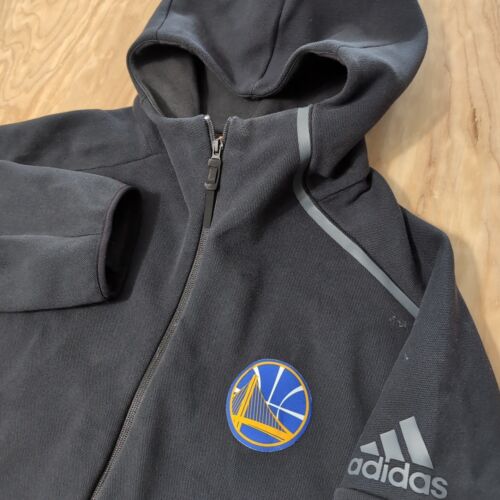 Golden State Warriors Adidas NBA Team Issued Jacket Men’s 2XL Zip Pockets Full Z - Picture 1 of 8