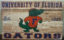 FLORIDA GATORS EST 1853 WOOD FENCE SIGN 19"X30'' BRAND NEW WINCRAFT 🐊