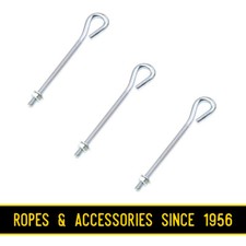 M6 M8 M10 M12 Straining Eye Bolts Nuts Washers Zinc Plated Wire Fencing Tension