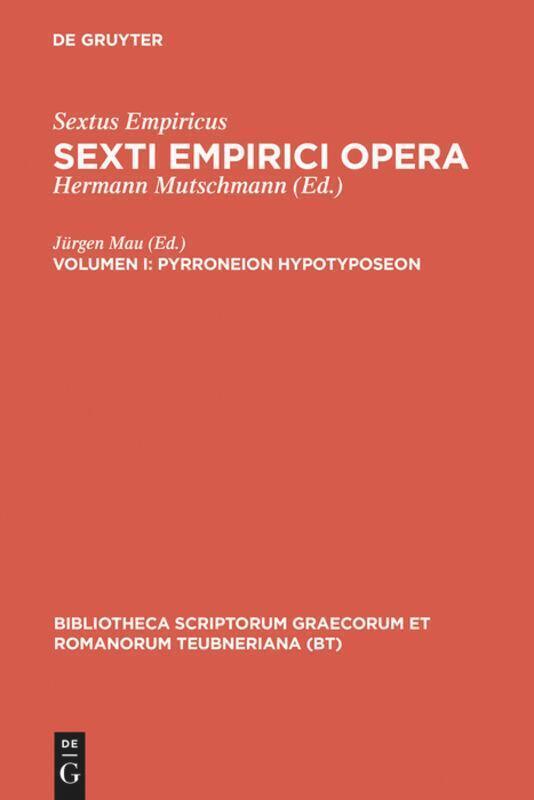 Thumbnail - Sextus Empiricus | Pyrroneion Hypotyposeon | Buch | Griechisch (bis