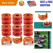 Efficient WA0010 String Trimmer Line Spools - 12 Pack 0.065 inch with Cap Covers