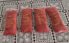 Four Packages Sunrise Premium Latch Hook Rug Yarn Red Brand New Open Package