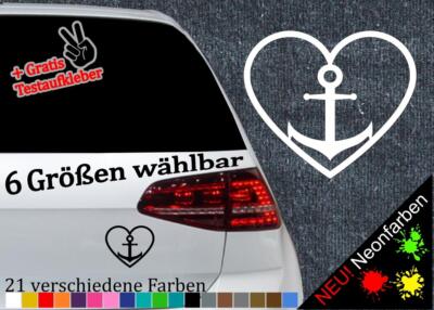 Seefahrer Aufkleber Anker Boot Herz Schiff Segeln Nordsee Ostsee Sticker Fun JDM