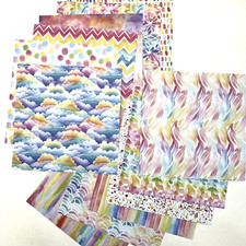 Colorful Rainbow Paper Sheets Junk Journal Collage Scrapbooking
