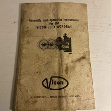 Vicon Assembly And Operating Instructions For The Vicon-Lely Acrobat VTG Manual