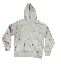 JORDAN Men's Essentials Fleece Pullover Hoodie Beige Size MEDIUM