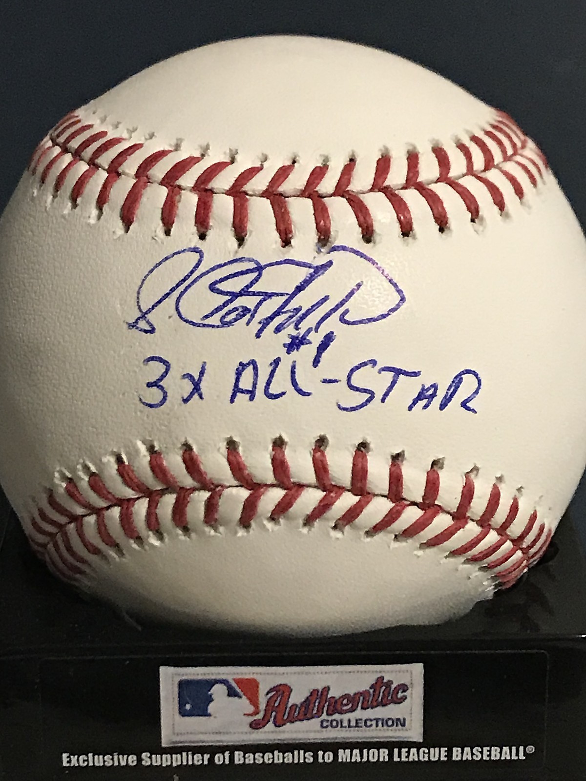 LUIS CASTILLO NEW YORK METS / FLORIDA MARLINS 3 X ALL STAR SIGNED OML BASEBALL 