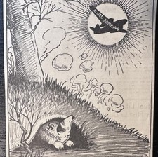 1943 Cincinnati WWII WW2 Allied Bombing Hitler Nazi Germany Newspaper Cartoon