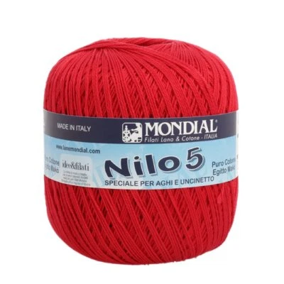 COTONE MONDIAL" NILO 5" PER UNCINETTO GOMITOLO DA 100 GRAMMI PURO COTONE MAKO'