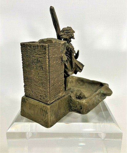 Antique CARL KAUBA / T. CURTS VIENNA BRONZE *PEASANT GIRL & DOG* SCULPTURE - 第 6/12 張圖片