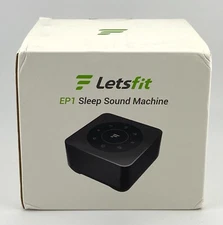 Letsfit EP1 Sound Machine w/20 Soothing Sounds, White Compact Touch Control, NIB
