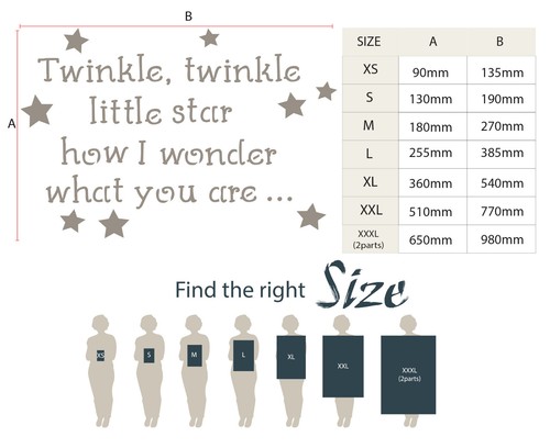 Twinkle Stencil Little Star Nursery Quote Paint Furniture Wall Reusable Art QU20 - Picture 7 of 19