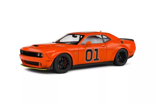 1/18 Solido 2023 Dodge Challenger R/T Scat Pack Widebody Hazzard Tribute orange - Bild 3 von 15