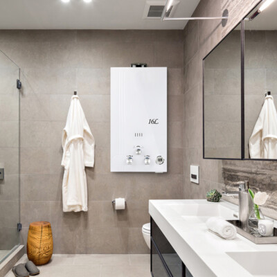 16L Natural Gas Tankless Hot Water Heater Instant Kitchen Boiler w/Shower  Head | eBay