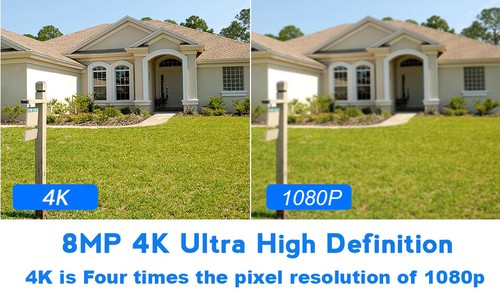 8 Channel (4) 4K 8MP 5X Motorized Zoom Mic IP POE AI Dome Security Camera System - Picture 11 of 12