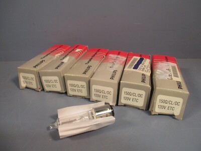 PHILIPS TUNGSTEN HALOGEN LAMP LOT OF 6 150Q/CL/DC