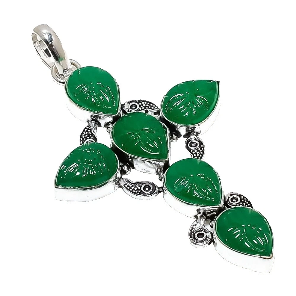 Emerald Stone Tibetan Silver Fashion Jewelry