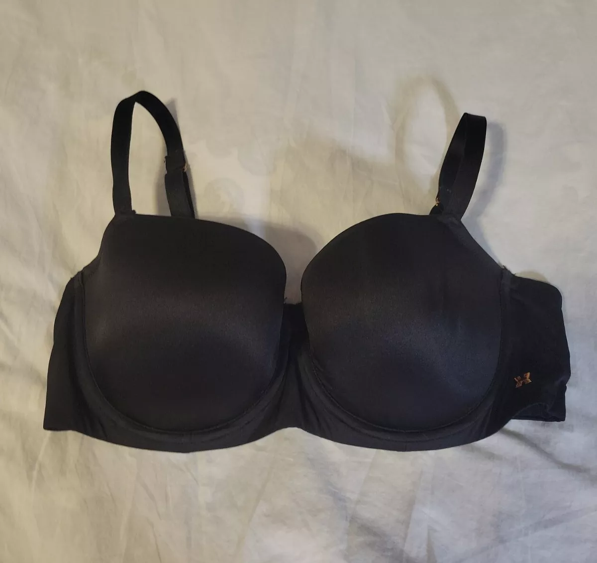 Savage X Fenty Rihanna Black Bra T Shirt Woman Size 38DDD Microfiber  Balconette