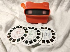 Tyco Red 3D View-Master Viewer Orange Lever Toy Incl. 3 Fairly Odd Parents Reels