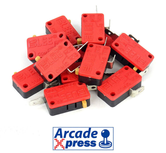 4 x Blee Arcade Push Button Microswitch with 4.8mm wide terminals Switch Bartop