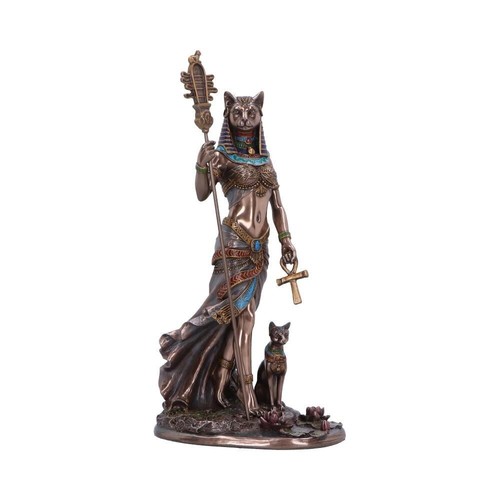 Diosa Bastet Símbolo de Fuerza Poder y Protección 27cm Por Veronese.Excelente