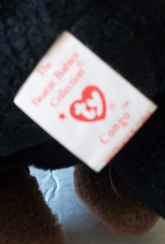 BEANIE BABIES ~ Congo the Gorilla, RETIRED, Tag Errors, Ty Inc, 1996 ~ DOLL - Picture 5 of 6