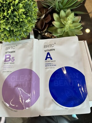 BRTC Vitamin B5 Velvet Mask & Vitamin A Velvet Mask Duo soothing & firming