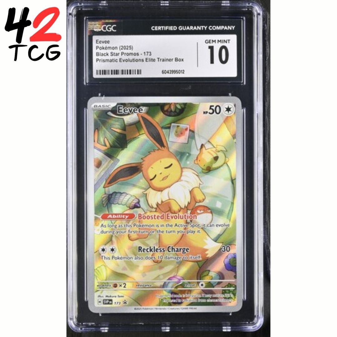 CGC Gem Mint 10 Eevee 173 Black Star Promo Pokémon Prismatic