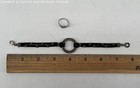 925 Sterling Silver Size 2.75 CZ Ring & 7.5" Boho Bracelet w/ Leather 8.88g — photo 7