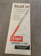 Vintage 1961 Scripto Pens Hold It Print Ad