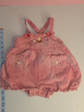 VTG Disney Winnie the Pooh Gingham Romper Baby 6-9 Month Sun faded