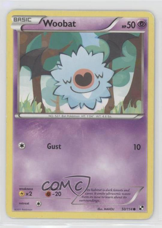 2011 Pokemon Black & White Woobat #50 0k3a