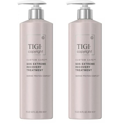 2 TIGI Copyright Custom Care SOS EXTREME RECOVERY TREATMENT Keratin Elastin 2pk
