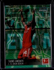 2021-22 Topps Stadium Club Chrome Bundesliga - Taiwo Awoniyi #14 Aqua & Green...