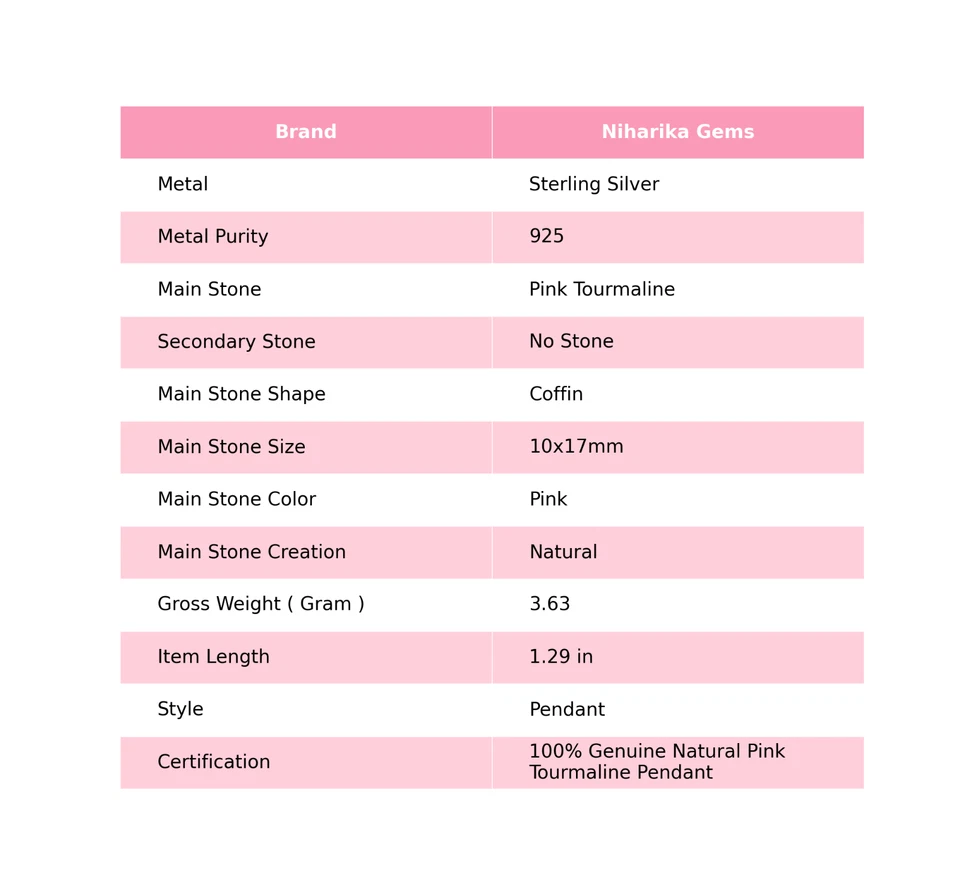 Bara Rosa Tormalina Gemma Cyber Monday Matrimonio Ciondolo 925 Argento Sterling - Immagine 2 di 4