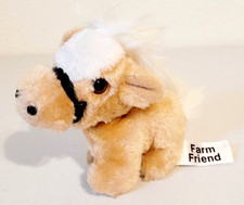 Vintage Russ Farm Friend Tan  White HORSE Stuffed Animal Plush 5"