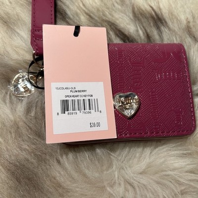 NWT Juicy Couture Open Heart Card Case Key Fob Wallet / Wristlet