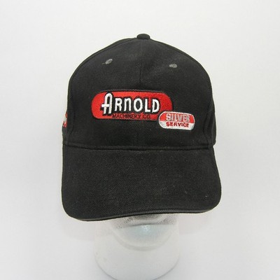 Arnold Machinery Company Silver Service Cap Hat Black w/ Buckle Strap Back 75th