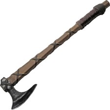 Wrapped Viking Latex Axe Foam Cosplay LARP Costume Prop Battle Axe Replica