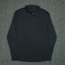 Lululemon Shirt Mens Small Navy Blue Long Sleeve Evolution Performance Polo