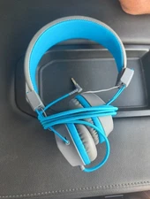 JLab JBuddies Studio On-Ear Kids Wired Headphones With Microphone Blue And Gray