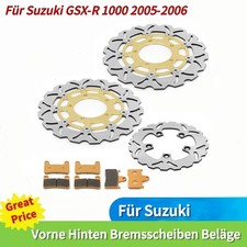 für Suzuki Bremsscheiben Beläge vorne hinten GSXR1000 GSX-R 1000 2005 2006 K5 K6