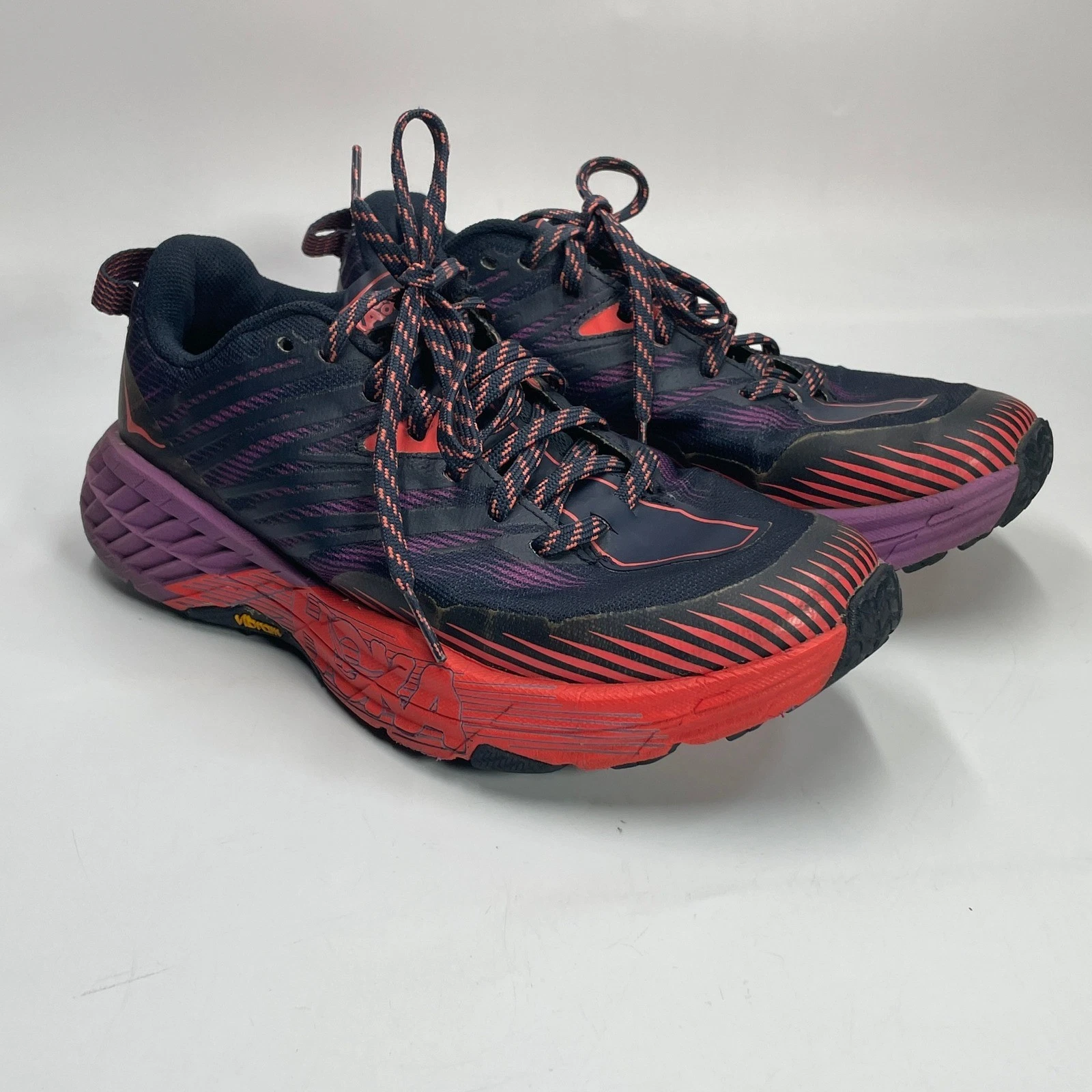 Hoka One One Speedgoat 4 Women's 7 Trail Running Shoes Indigo Imperial Magenta
