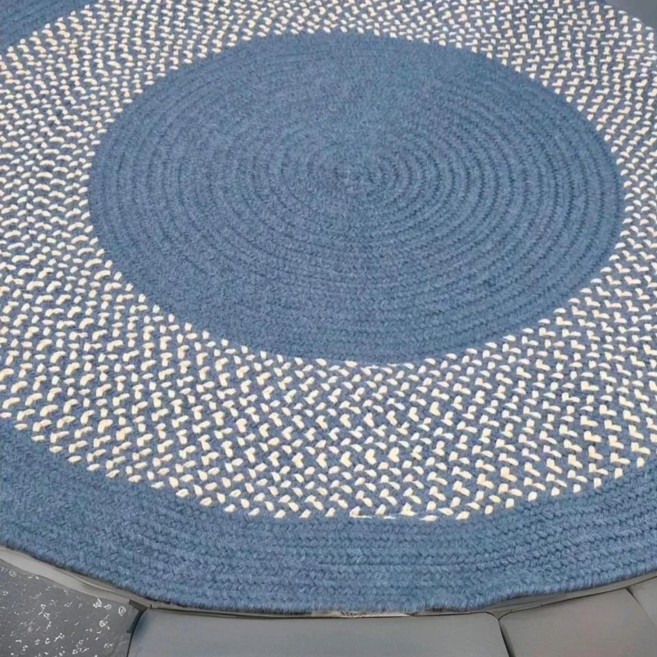 ALFOMBRA REDONDA COLONIAL MILLS 9X9 - AZUL GRANO - NUEVA EN EMBALAJE SIN ABRIR.  Foto 2 de 4