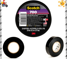 Scotch Vinyl 700 Electrical Tape, 1 Roll, Black, 3/4-in x 66-ft, freeship